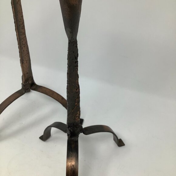 Vintage Van Keppel brutalist candlesticks set of 2 copper green midcentury MCM - Picture 3 of 7